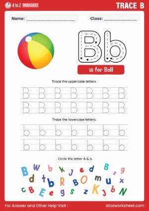 english alphabet b tracing worksheet pdf sample