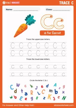 english alphabet c tracing worksheet pdf sample